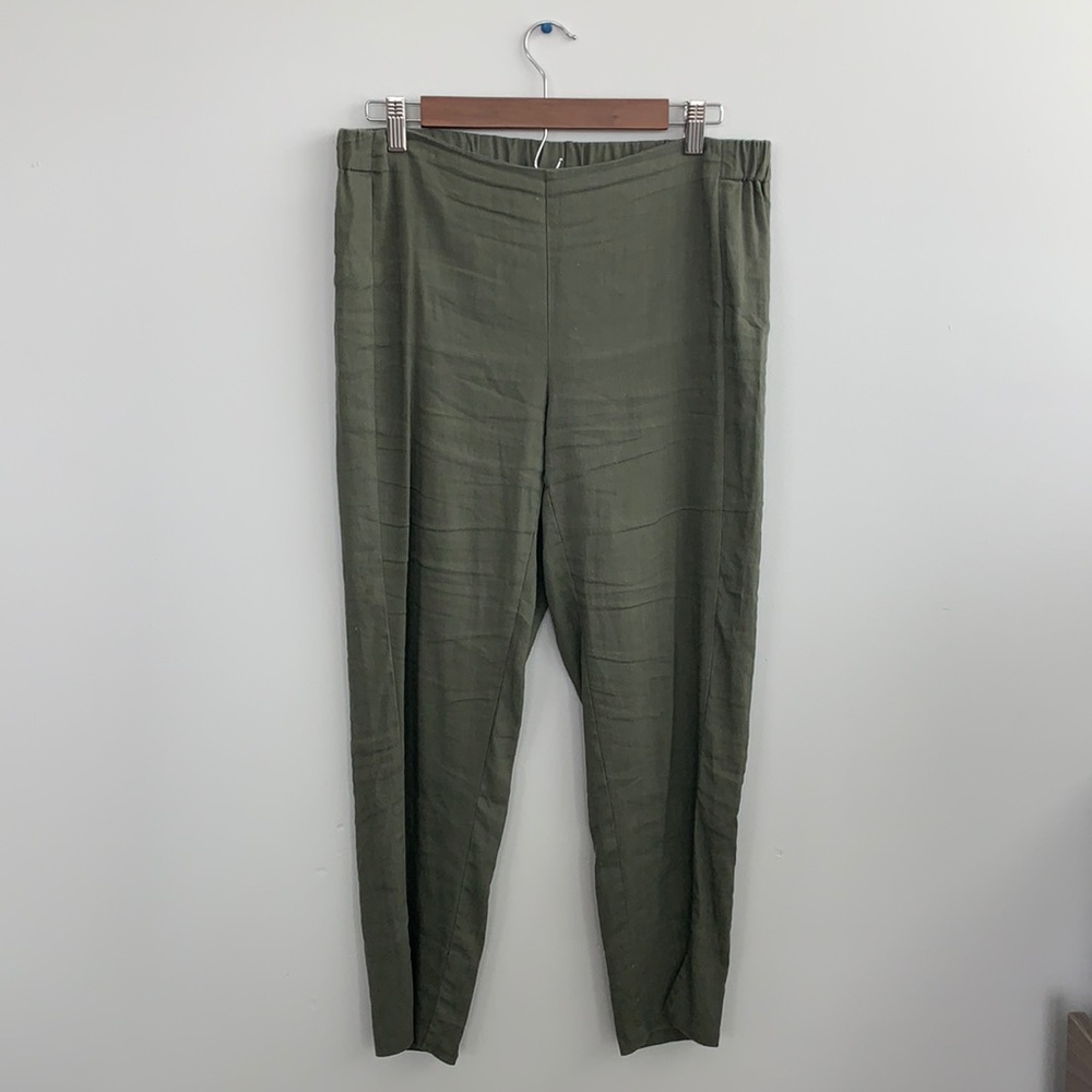 J. Jill Green Linen Stretch Pants